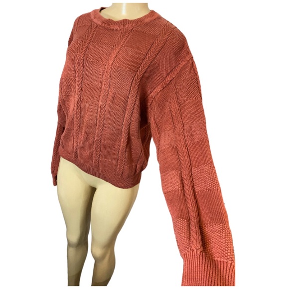 Vintage Como Sport by Cobra Cable Knit Pullover Sweater Made in Italy Size Small - Picture 2 of 5